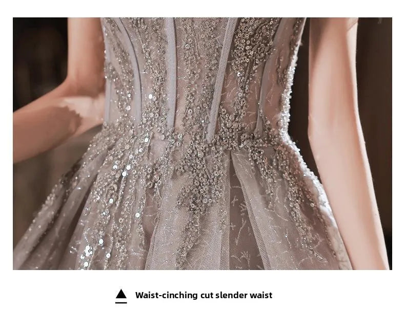 One Shoulder Fairy Style Evening Dress