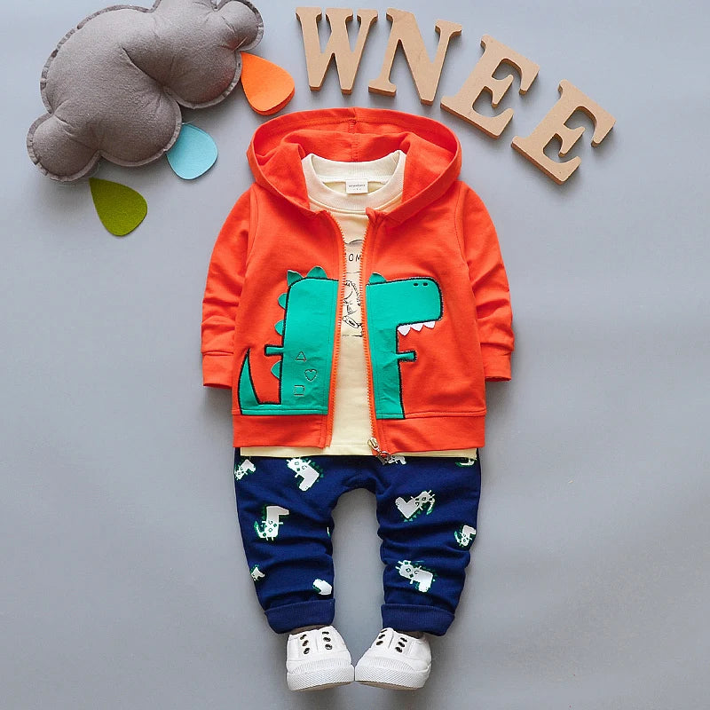 Baby Boy Hooded Cotton Set