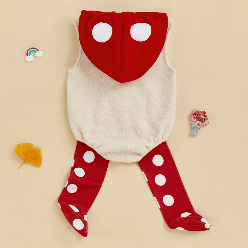 Fluffy Unicorn Hooded Jumpsuit Costume