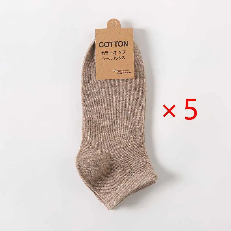 Men’s Cotton Ankle Socks 5-Pair Pack