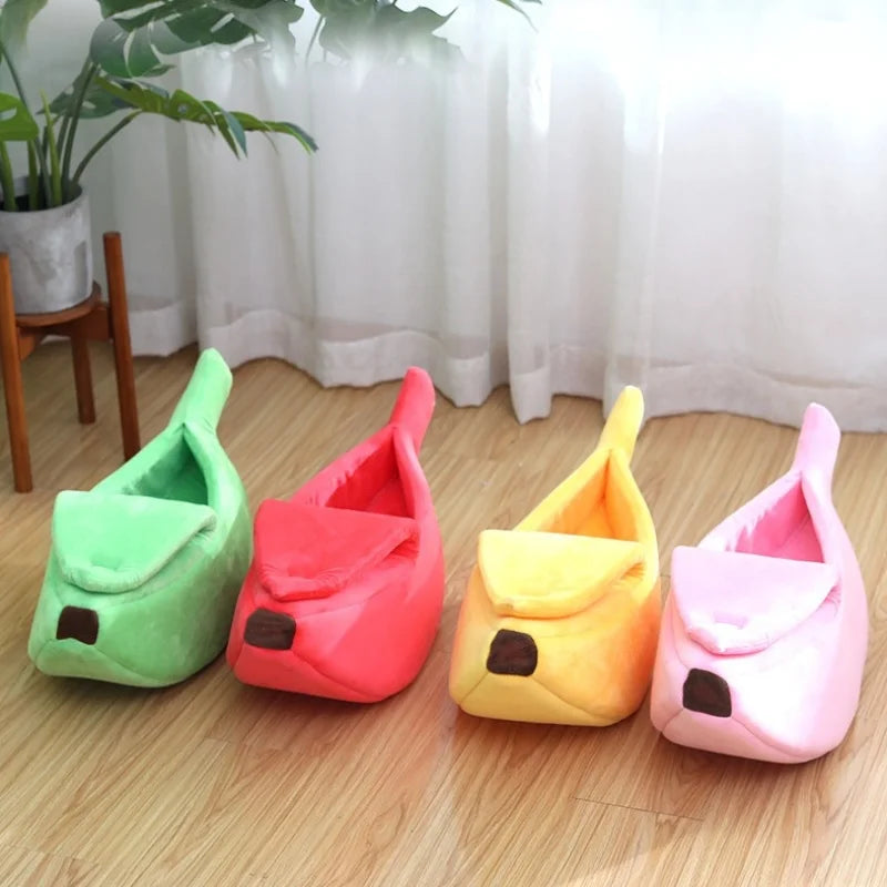 Banana Cat Bed House Funny Cute Cozy Cat Mat Beds Warm Durable Portable Pet Basket Kennel Dog Cushion Cat Pet Supplies ﻿