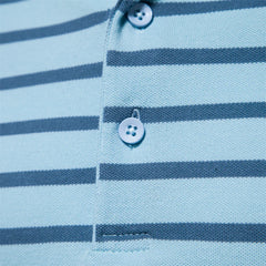 Striped Embroidered Cotton Summer Polo