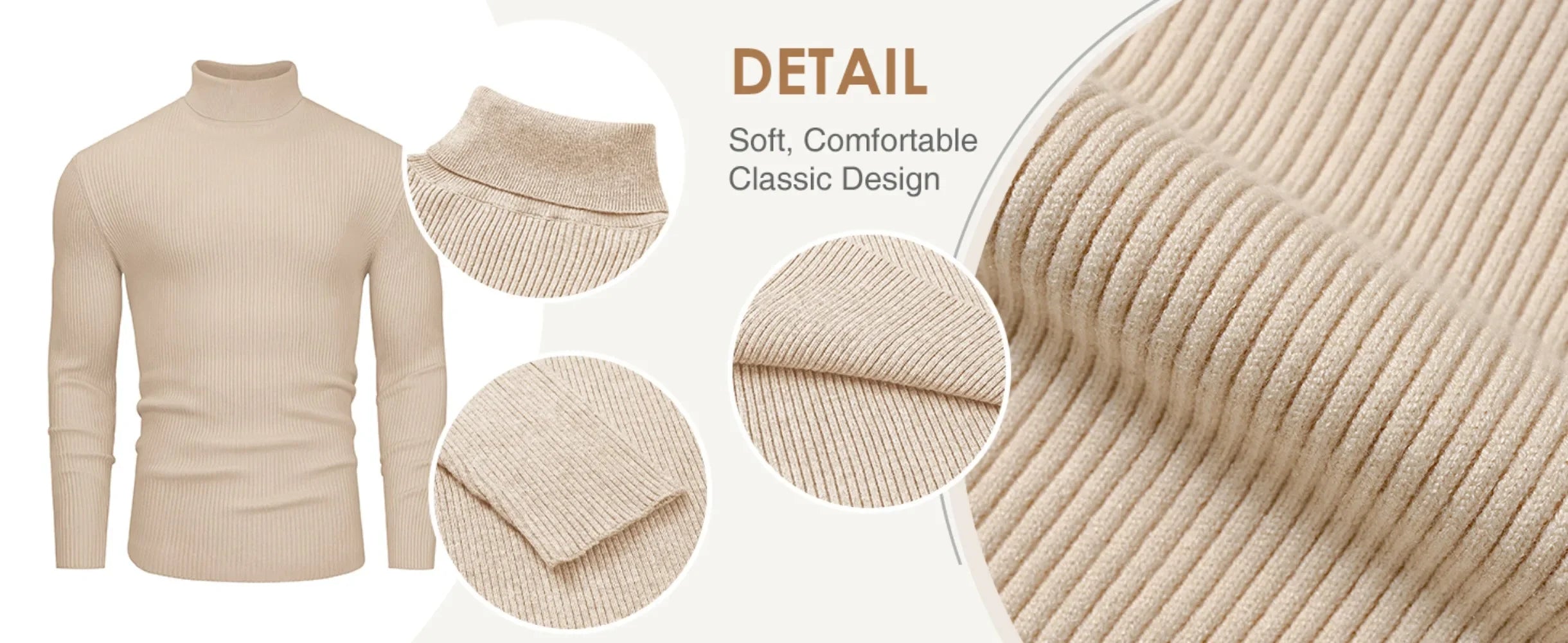 Slim Fit Turtleneck Knit Pullover