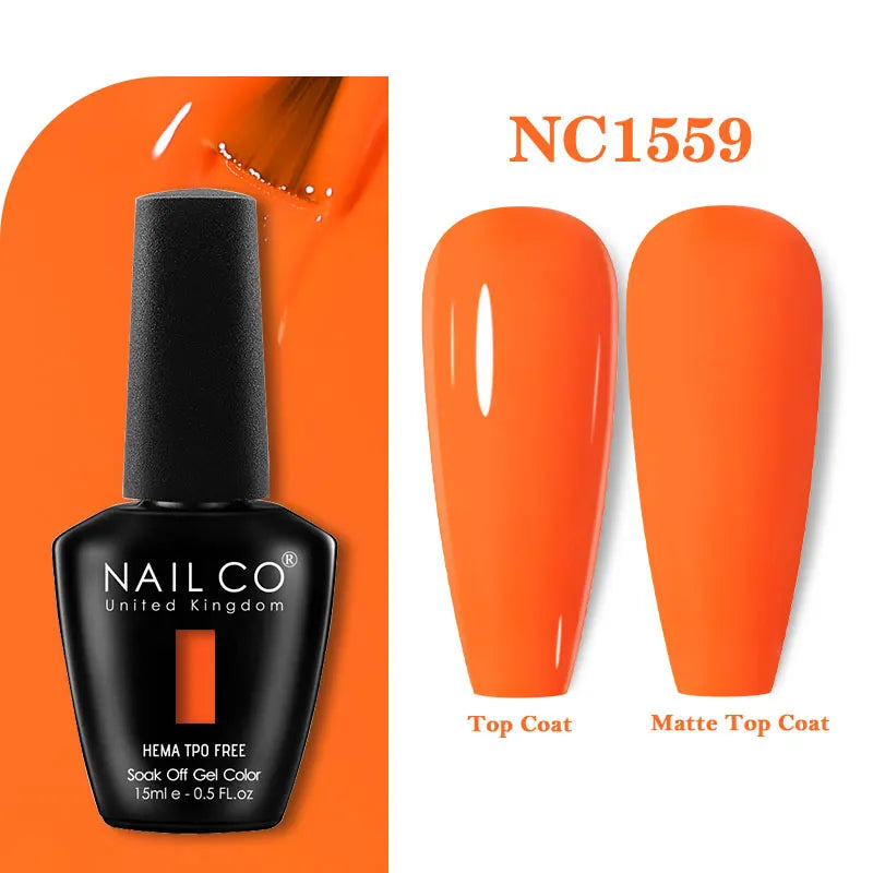 NAILCO 333 Colors Gel Nail Polish Semi Permanent Varnishes Nails Art Design Hybrid Soak Off Top Base Coat UV Gel Manicure 15ml