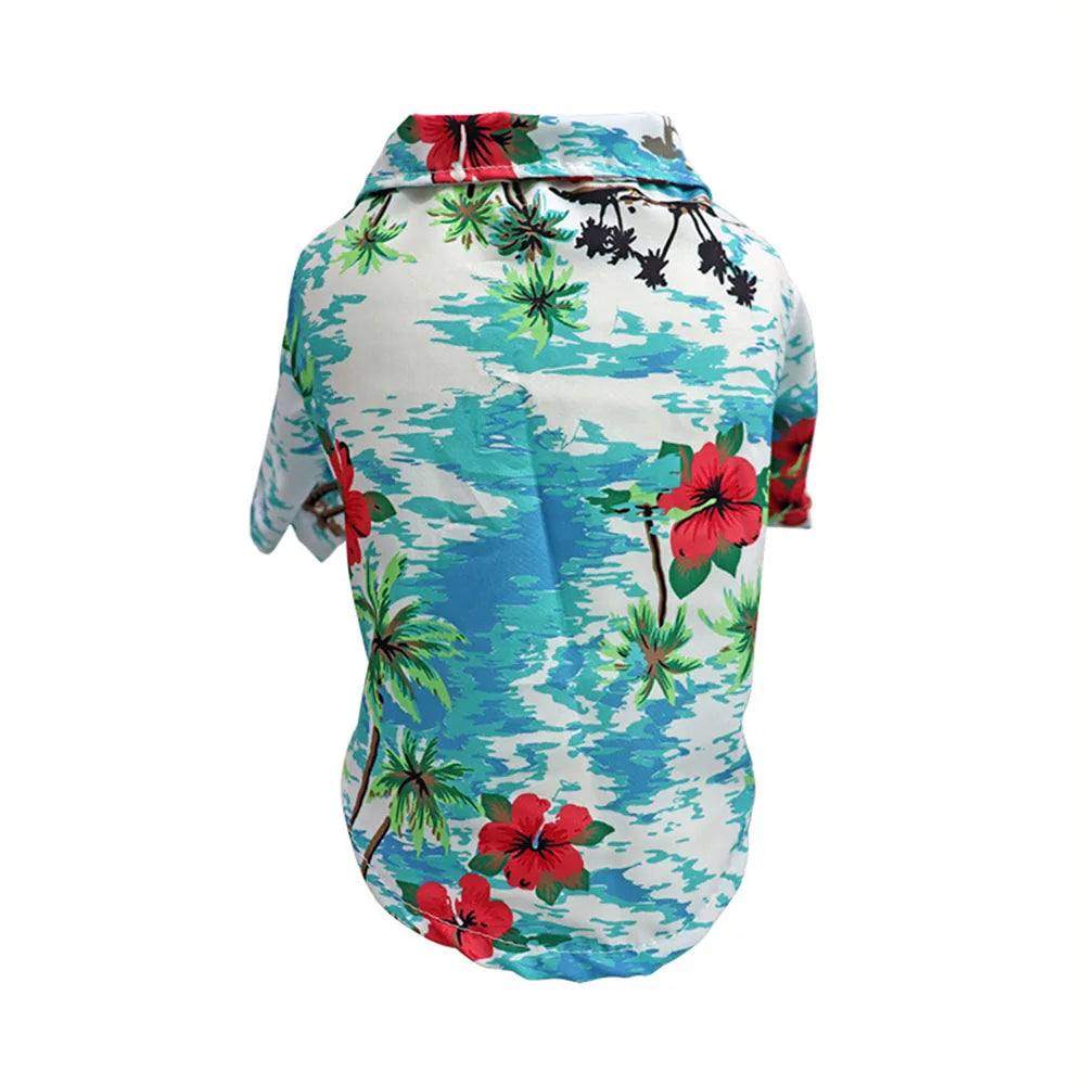 Hawaiian Print Breathable Dog Shirt