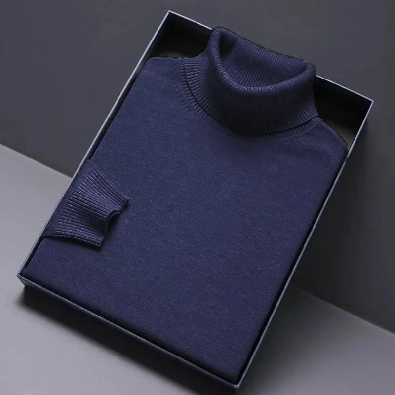Minimal Turtleneck Knit Pullover