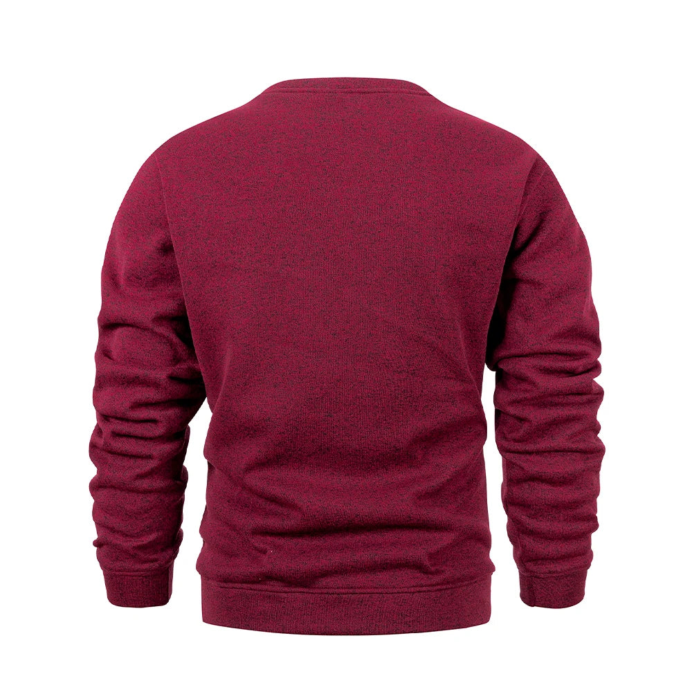 Men's Long Sleeve Sweaters Crew Neck Basic Pullover Shirts Autumn Warm Streetwear Outdoor Jogger Casual Loose Sweatshirt Hoody