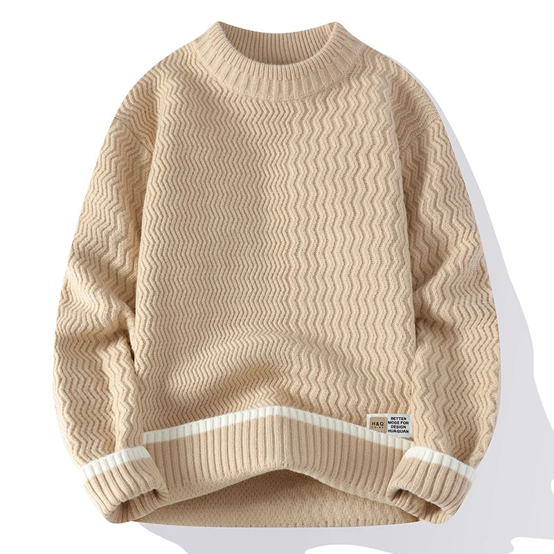 Men Casual Comfortable Warm Sweaters men round neck  Solid knitwear Men's High-Quality Fashion Trend Sweater 2025 Autumn/Winter