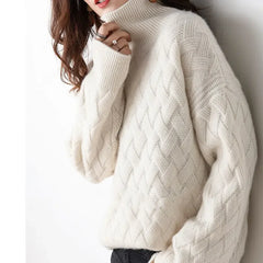 Oversized Turtleneck Winter Knit Sweater