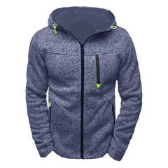 Men's Hoodie with Side Zipper Pockets Thin Wool Solid Color Tracksuit Casual Everyday Outdoor Hooded Tracksuit Long Sleeves