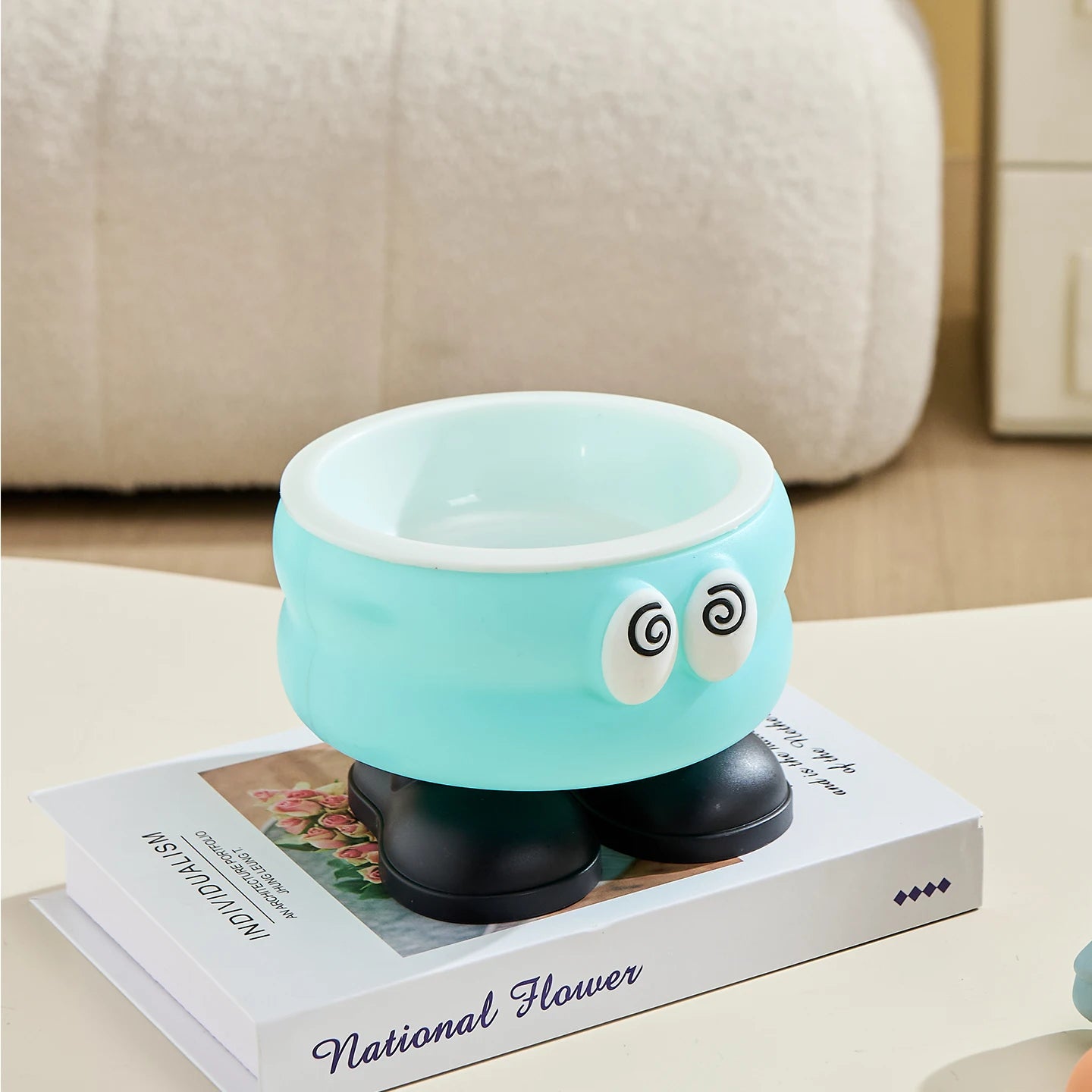 Cartoon Eye Elevated Steel Bowl