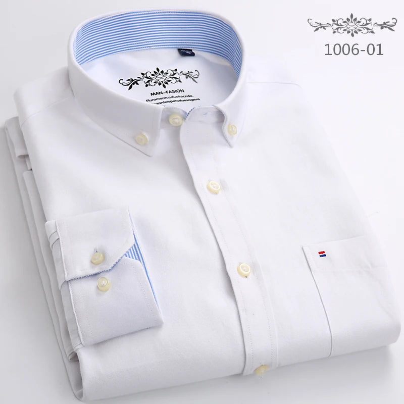 Slim Striped Office Shirt Men