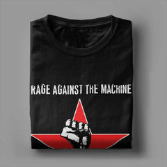 Rage Against the Machine T Shirts for Men 100% Cotton Unique T-Shirt Round Neck  Tee Shirt Short Sleeve Clothes Big Size