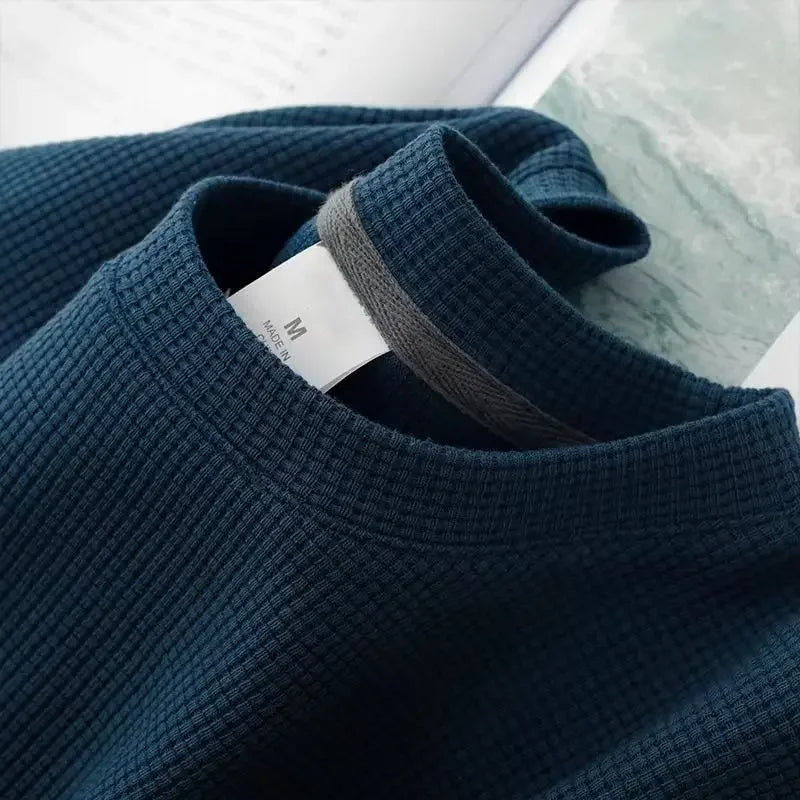 Summer Waffle Knit Casual Tee