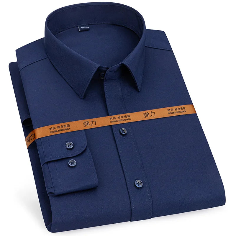 Slim Breathable Dress Shirt Men