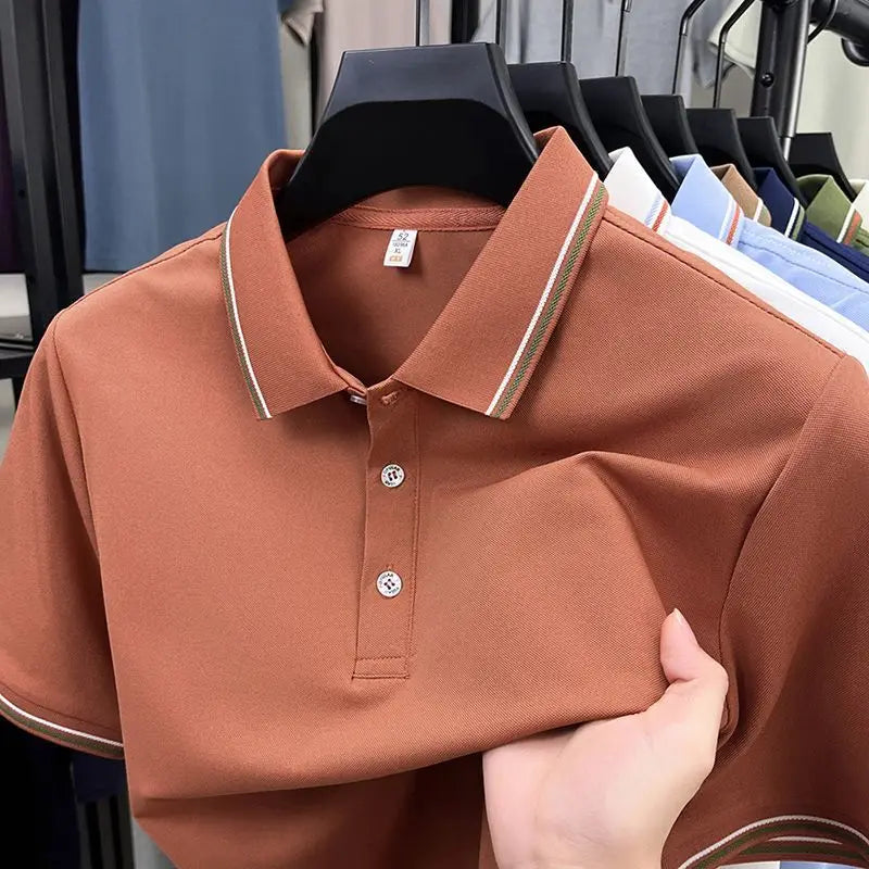 Turn Down Collar Summer Polo