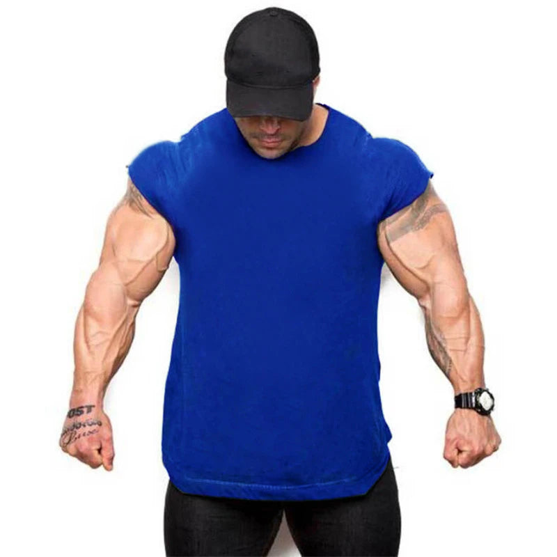 Mens Tank Tops Shirt Gym Tank Top Fitness Clothing Vest Sleeveless Cotton Man Canotte Bodybuilding Ropa Hombre Man Clothes Wear