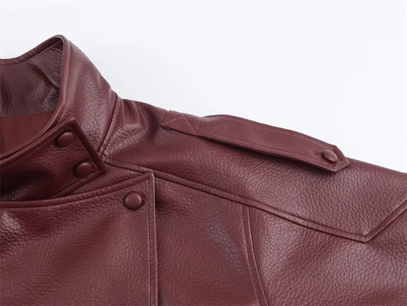 Black Faux Leather Moto Jacket