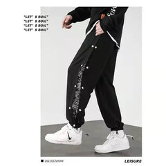 Korean Streetwear Joggers Men's Autumn Sports Casual Trousers Summer Trousers Breathable Casual Pants