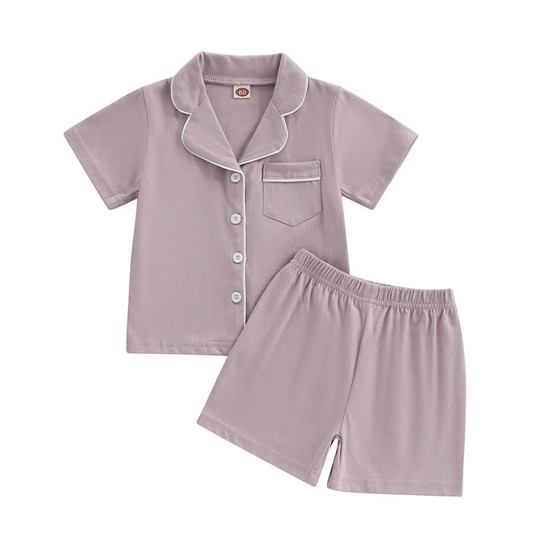 Waffle Pajama Shorts Set