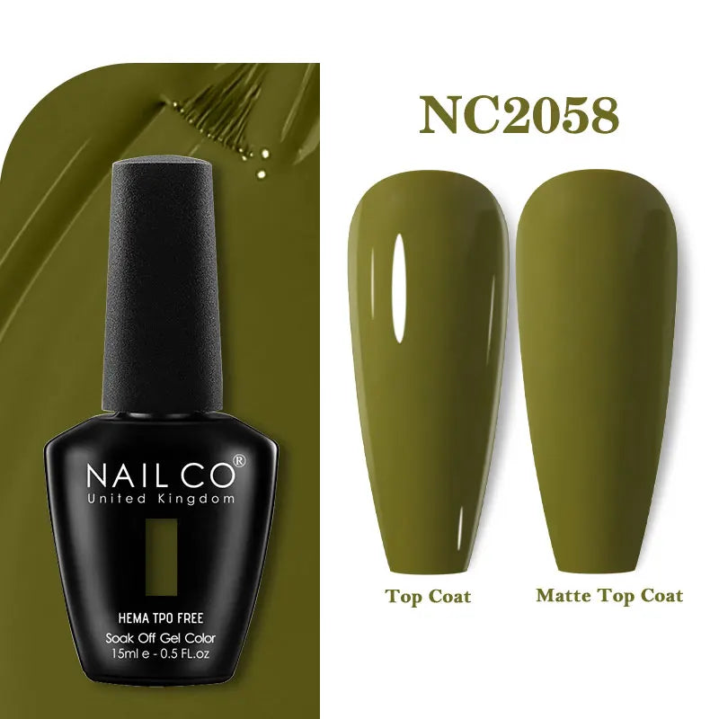 NAILCO 333 Colors Gel Nail Polish Semi Permanent Varnishes Nails Art Design Hybrid Soak Off Top Base Coat UV Gel Manicure 15ml