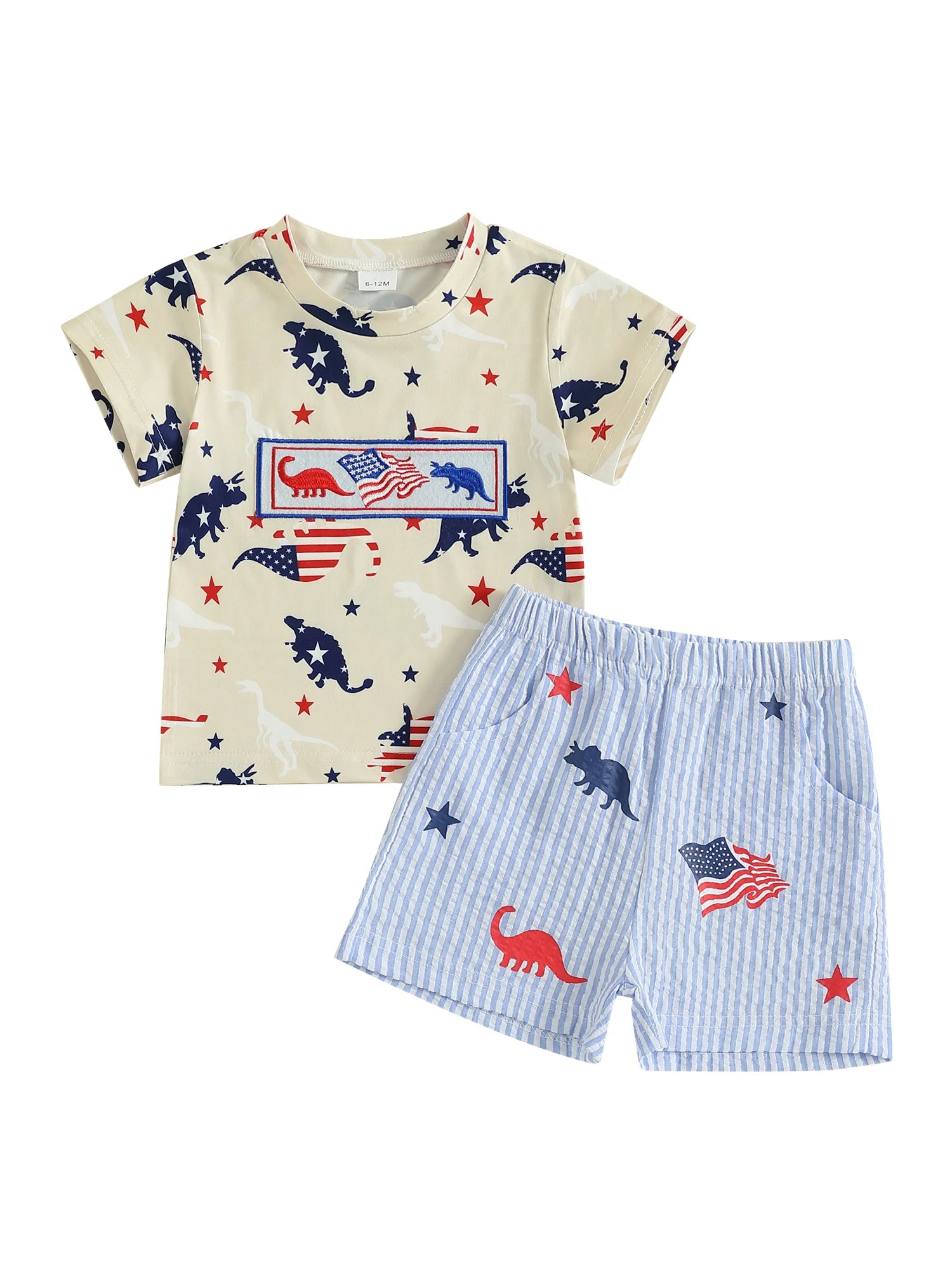 Watermelon Embroidery Summer Girls Set