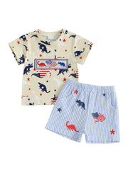 Watermelon Embroidery Summer Girls Set