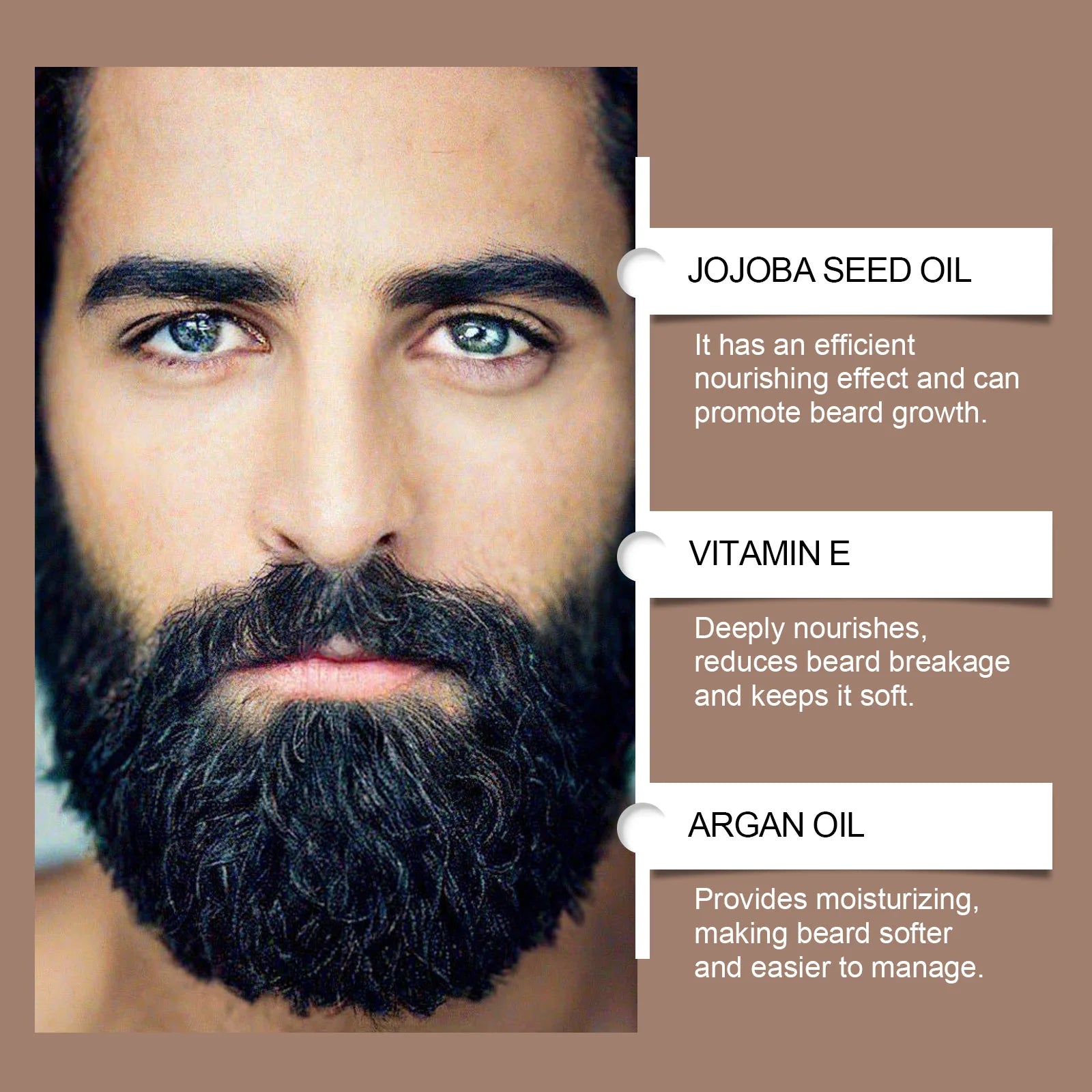 Men's Beard Care Nourishing Cream - Moisturizing, Softening, Shiny, Soothing, Gentle Care