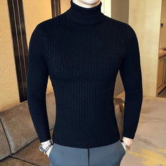 Slim Turtleneck Knit Pullover