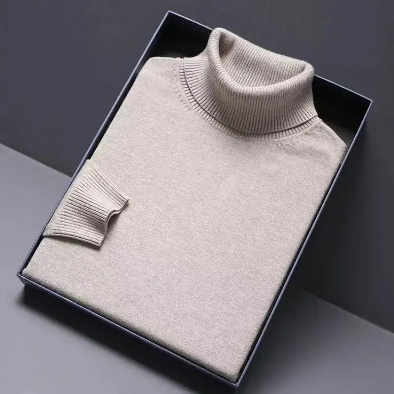 Minimal Turtleneck Knit Pullover
