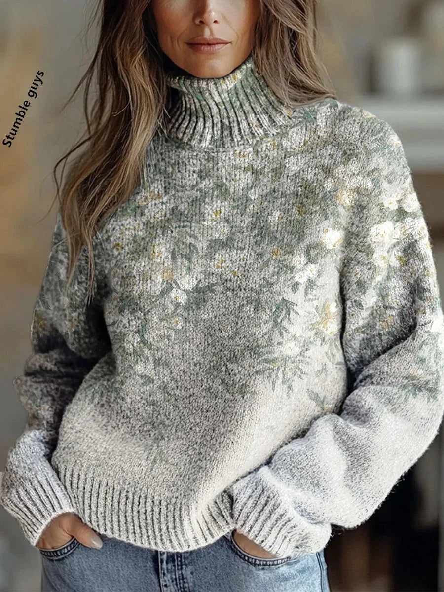 Festive Printed Winter Knit Sweater