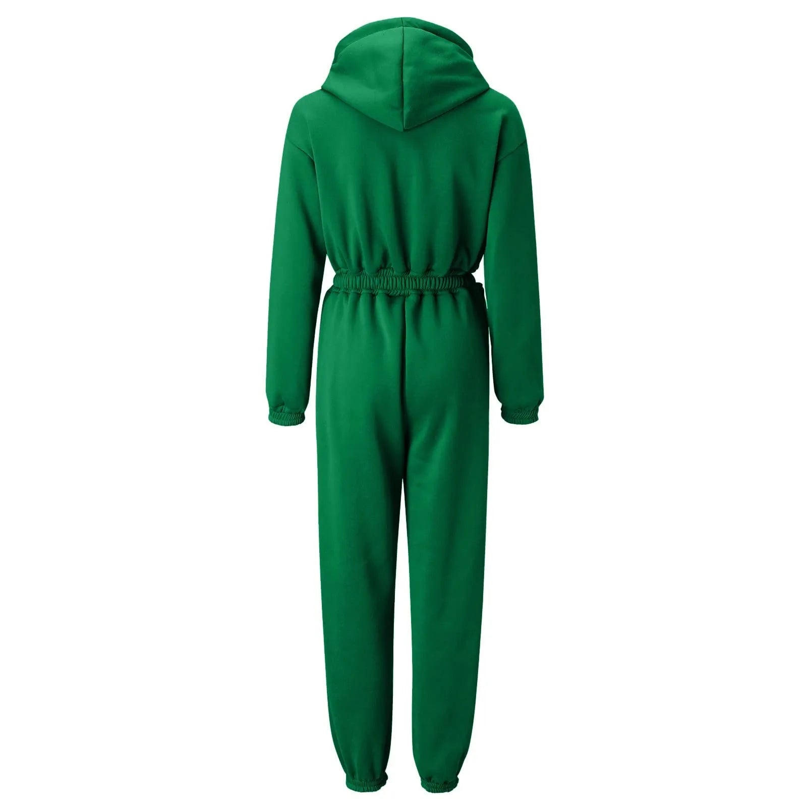 Fleece Hooded Wide Leg Jumpsuit