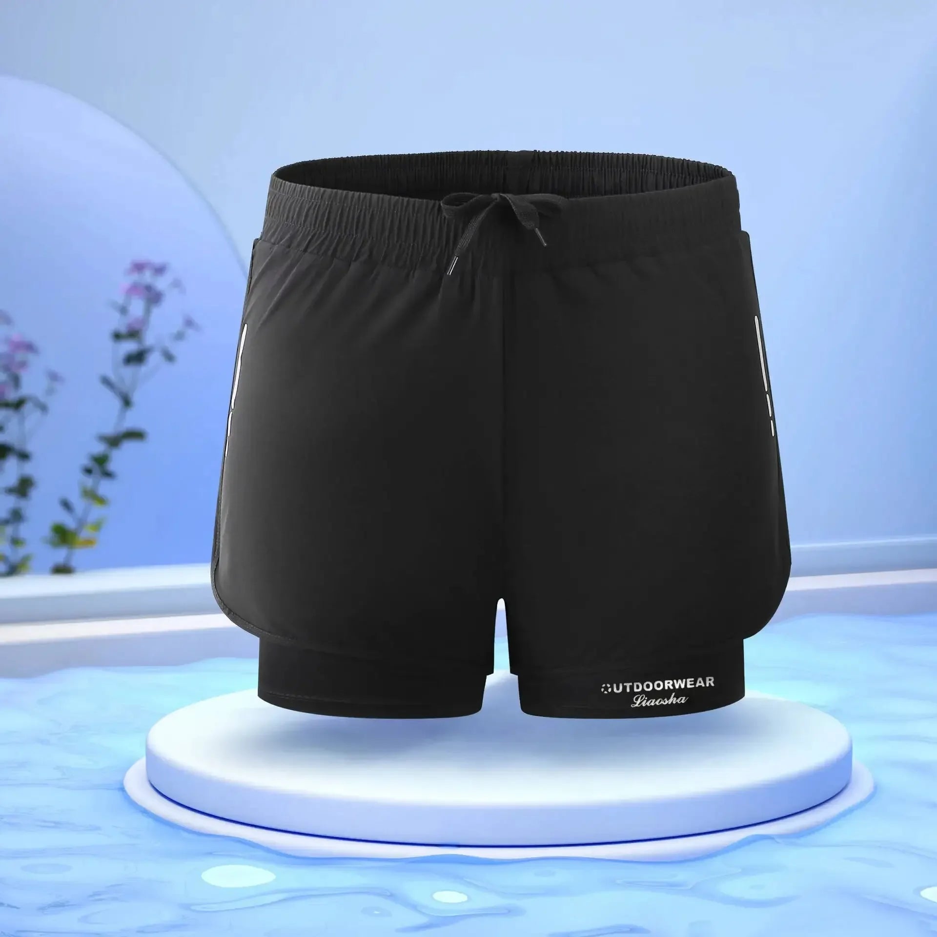 Men's Swim Trunks Quick Dry Athletic Shorts with Compression Liner for Beach Pool Running Gym