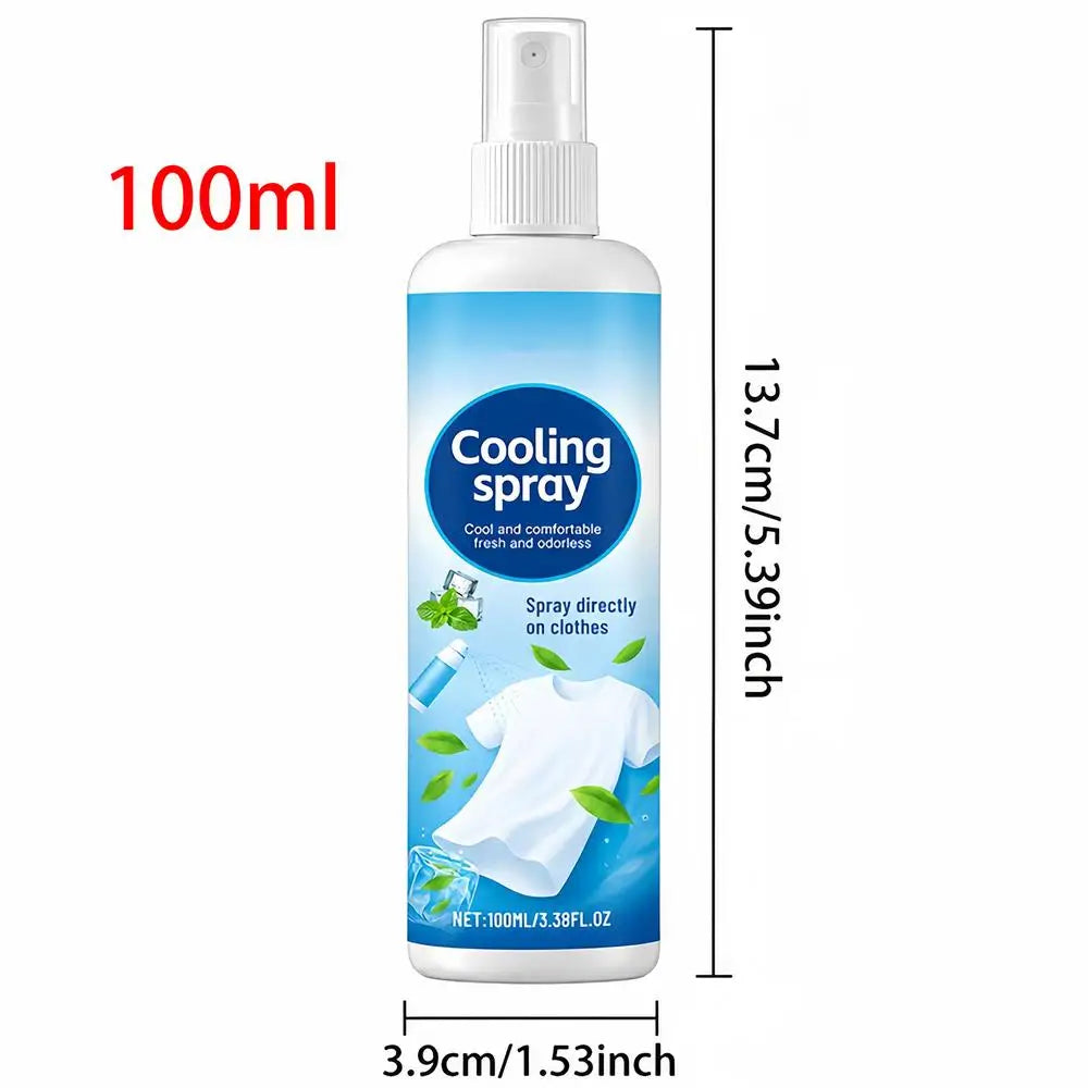Effective Portable Cooling Spray 100ml Long Lasting Hydrating Body Mist for Summer Outdoor Sports Gym Travel Soothing Skin Face