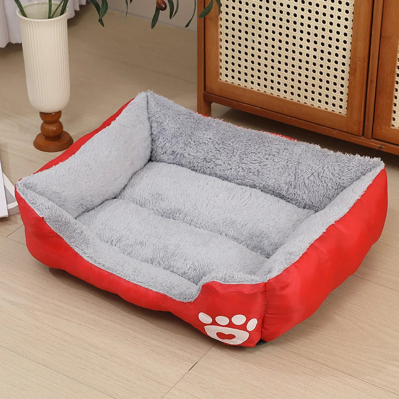 Pet Large Dog Bed Warm House Sleeping Bed Long Hair Plush Cat Dog Mat Warm Cushion Washable Soft Kennel Bed for Indoor Pets