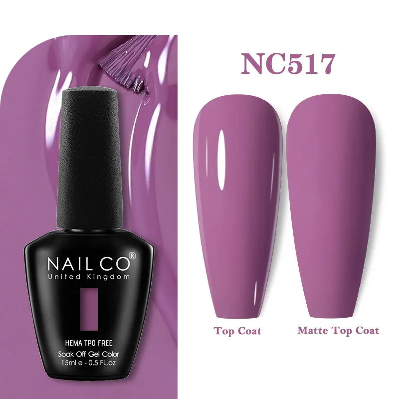 NAILCO 333 Colors Gel Nail Polish Semi Permanent Varnishes Nails Art Design Hybrid Soak Off Top Base Coat UV Gel Manicure 15ml