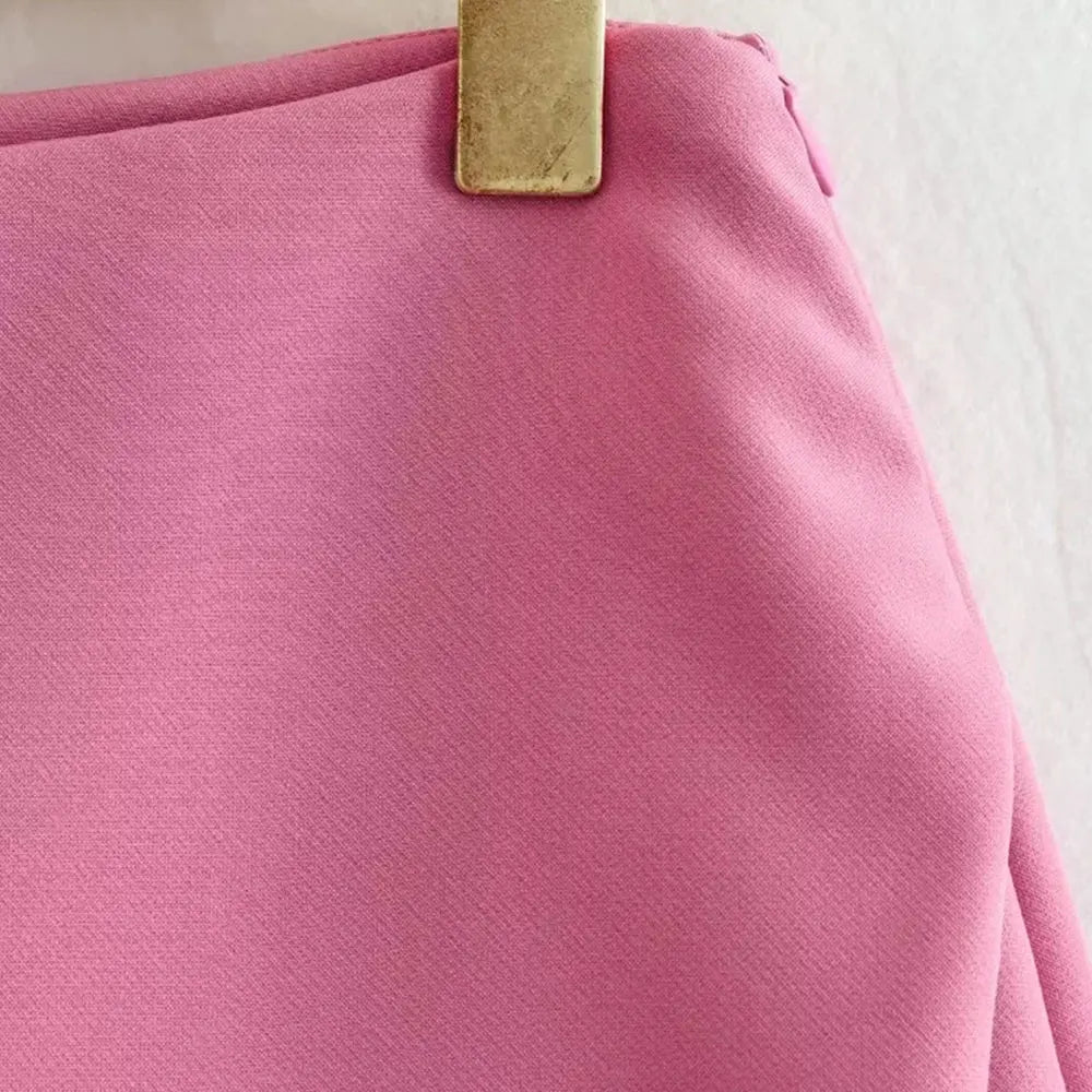 Vintage Pareo Style High Waist Skort