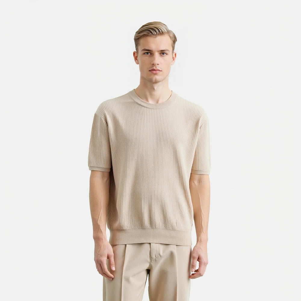 Knitted Smart Casual Tee Men