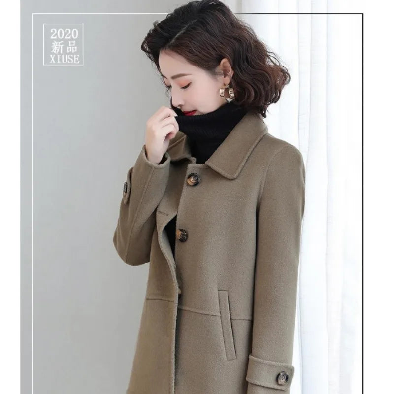 Short Woolen Casual Autumn Coat