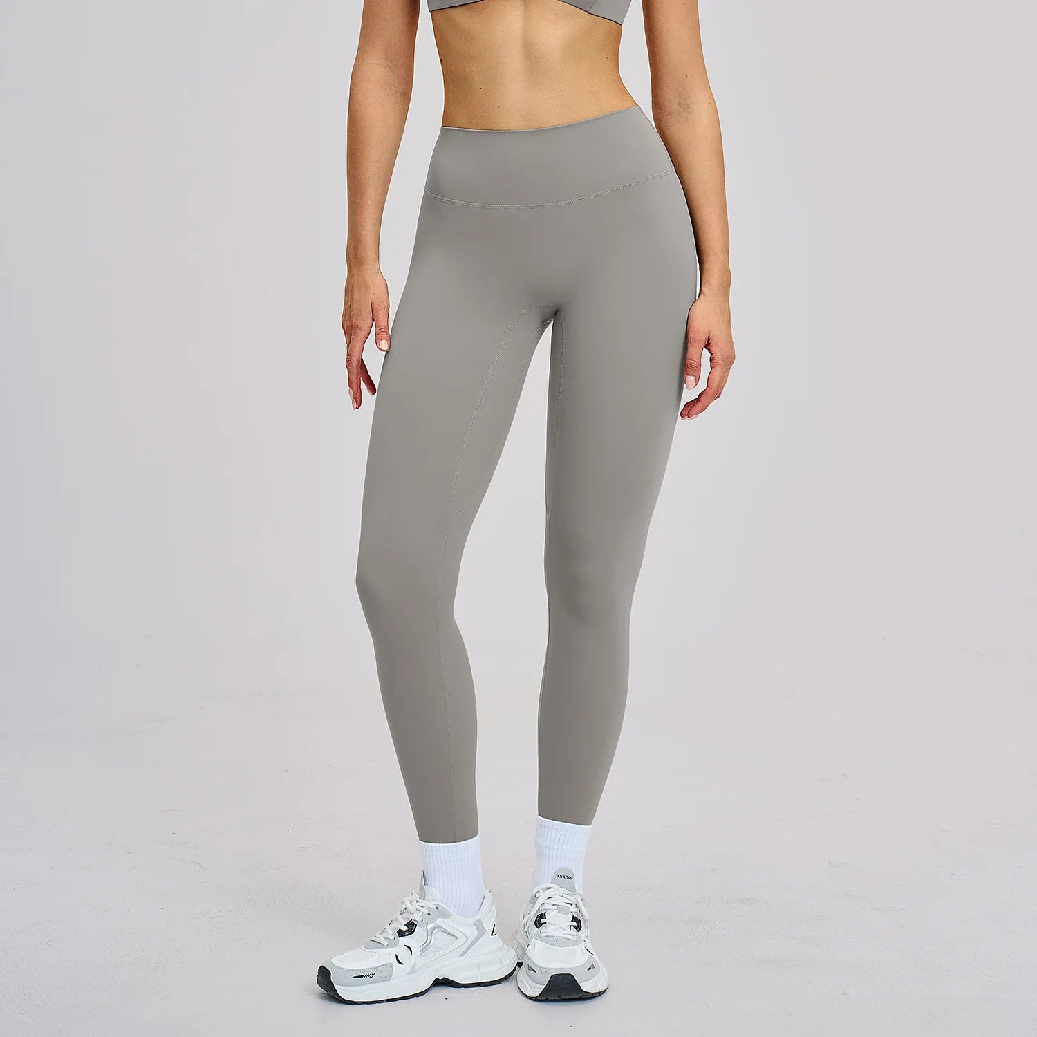 Fitness Leggings High Rise Hip Lift Brushed Soft Material For Ladies Outdoor Elastic Slim Fit Outer Wear Sports Tight Pants