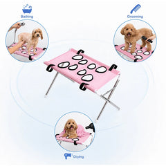 Pet Grooming Bed Portable Detachable Pet Bath Hammockstand Soft Breathable Mesh Support Rack Pet Drying For Cats And Small Dogs