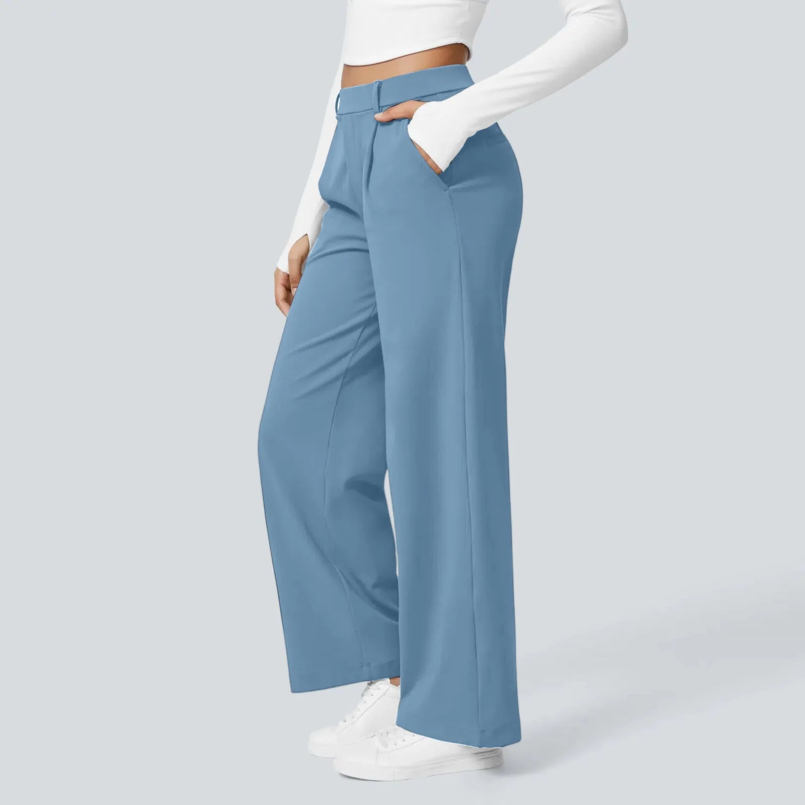 Women's Fashion Comfortable Pants Autumn and Winter Wide Leg Casual Sports Drape Slimming and Versatile Floor Length 2025