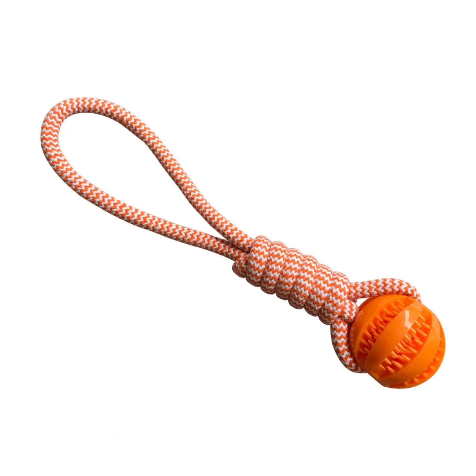 Pet Toy Dog Bite-Resistant Cotton Rope Hand-Held Treat Ball for Teeth Cleaning and Training, Interactive Educational Toy Ball