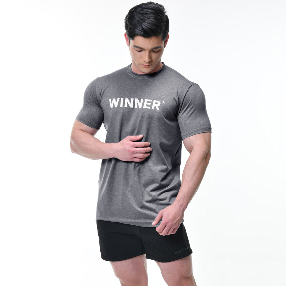 Men Muscle Shirt Slim Fit Bodybuilding Tshirt Men Workout Fitness Shirts Top Tees