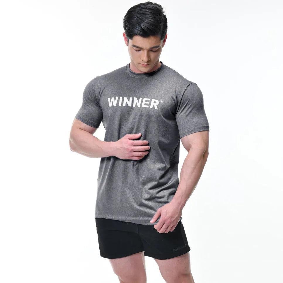 Men Muscle Shirt Slim Fit Bodybuilding Tshirt Men Workout Fitness Shirts Top Tees
