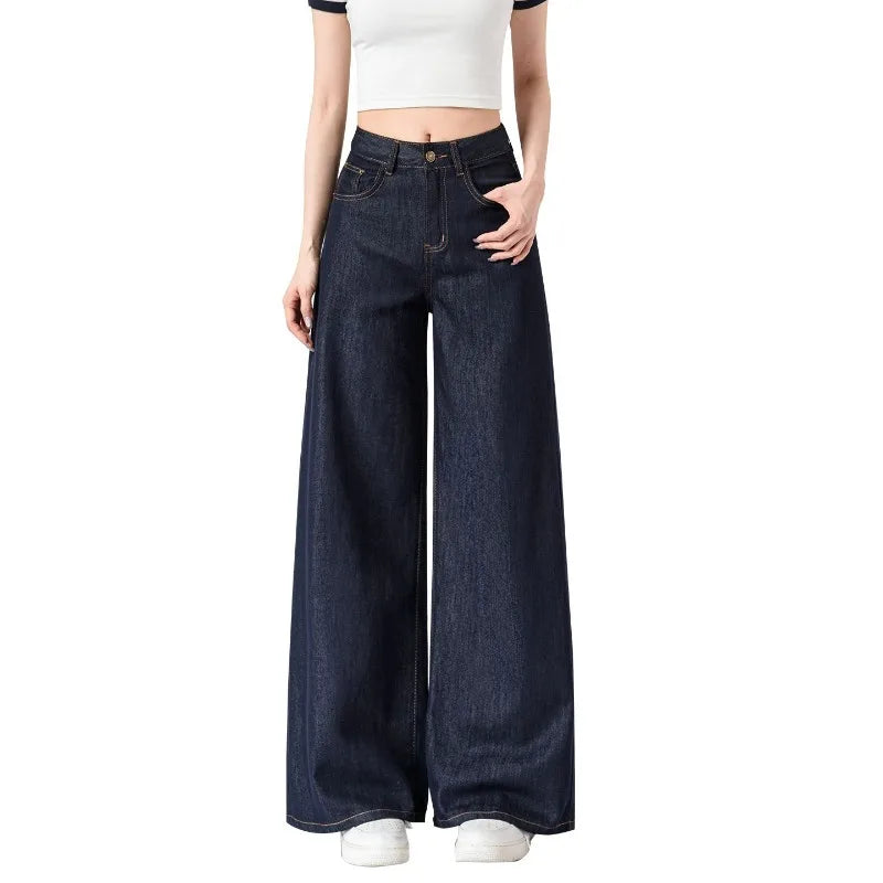 Women's Lightweight Wide Leg Straight-Leg Jeans Stylish and Comfortable Denim Pants for Effortless Fashion Summer Thin Trousers