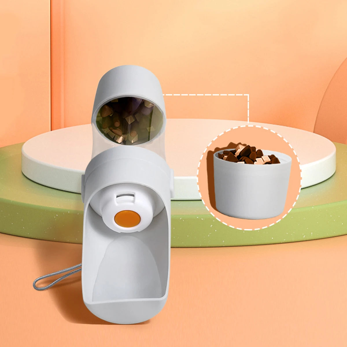 Portable Travel Pets Dog Water Bottle with Storage Food and Water Container Dog Cat Outdoor Pet Water Cup Bottle for Puppy