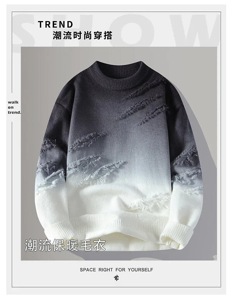 Winter Knit Crew Pullover Sweater
