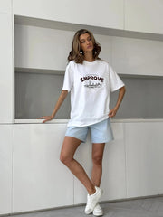 Vintage Cotton Printed Casual Tee