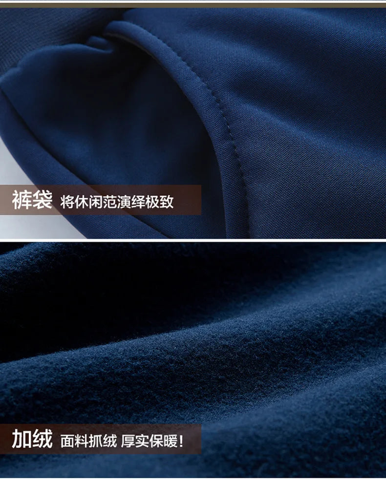Tracksuits Men Polyester Sweatshirt Sporting Fleece 2026 Gyms Spring Jacket + Pants Casual Men's Track Suit Sportswear Fitness
